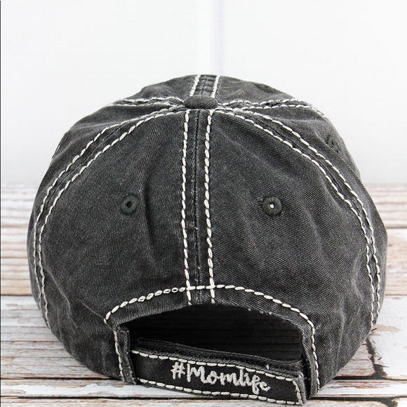 #momlife distressed baseball hat! - Picture 3 of 3